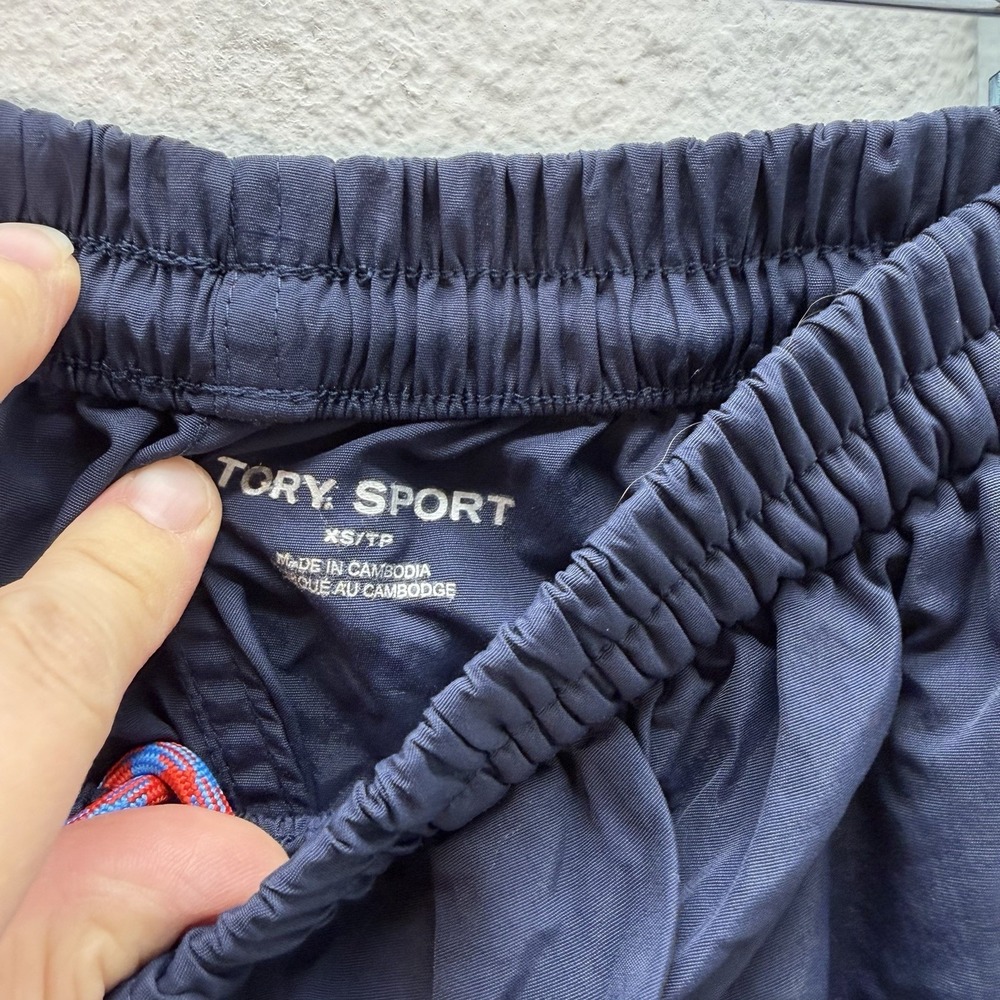 Tory Burch Sports Women's US XS Camp Performance Nylon Running Shorts Navy Blue - Picture 4 of 5